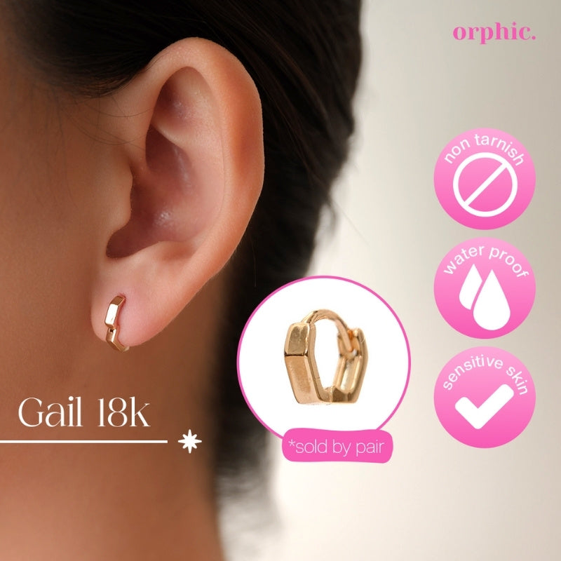 Huggie Hoop Earrings 18k Gold Plated #1