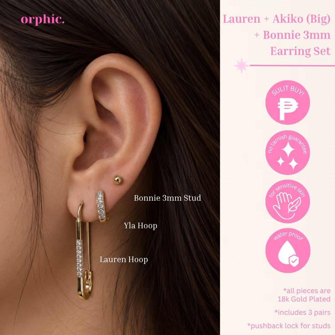 Earring Stack Set — Hypoallergenic & Non-Tarnish | 18K Gold Plated