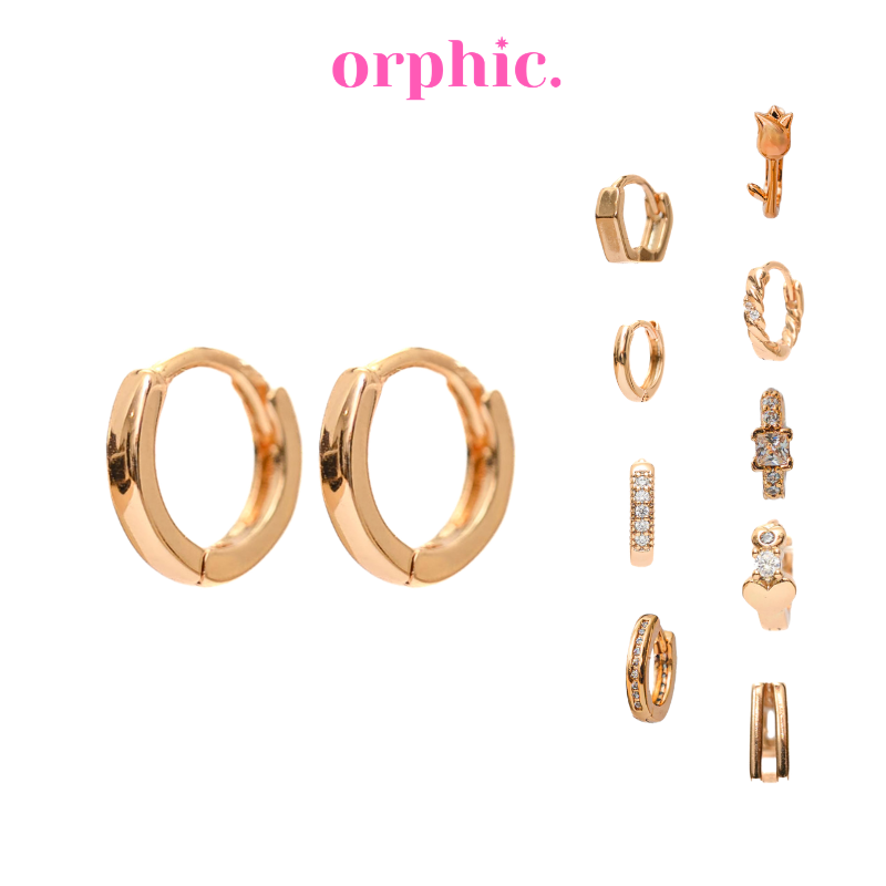 Hugger Hoop Earrings 18k Gold Plated