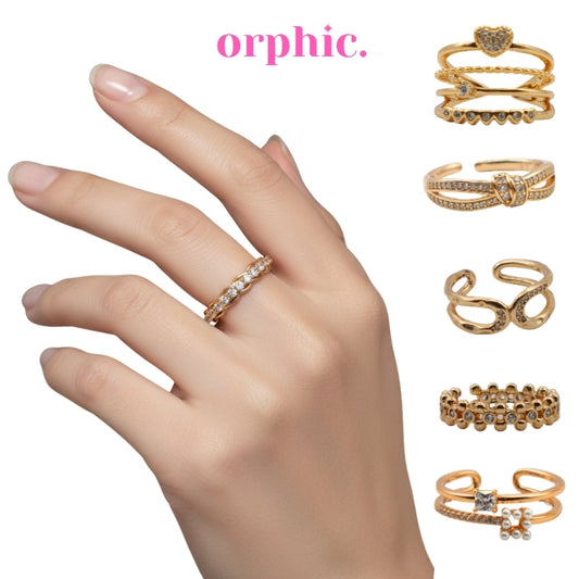 2026 Collection - Stackable Gold Adjustable Rings 18k Gold Plated