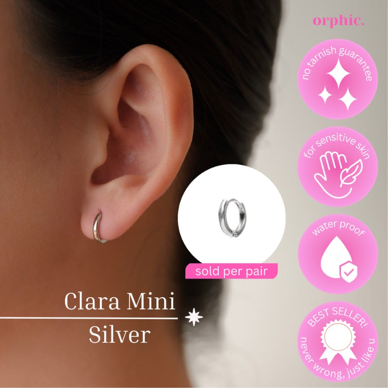 Huggie Hoop Earrings Silver #1