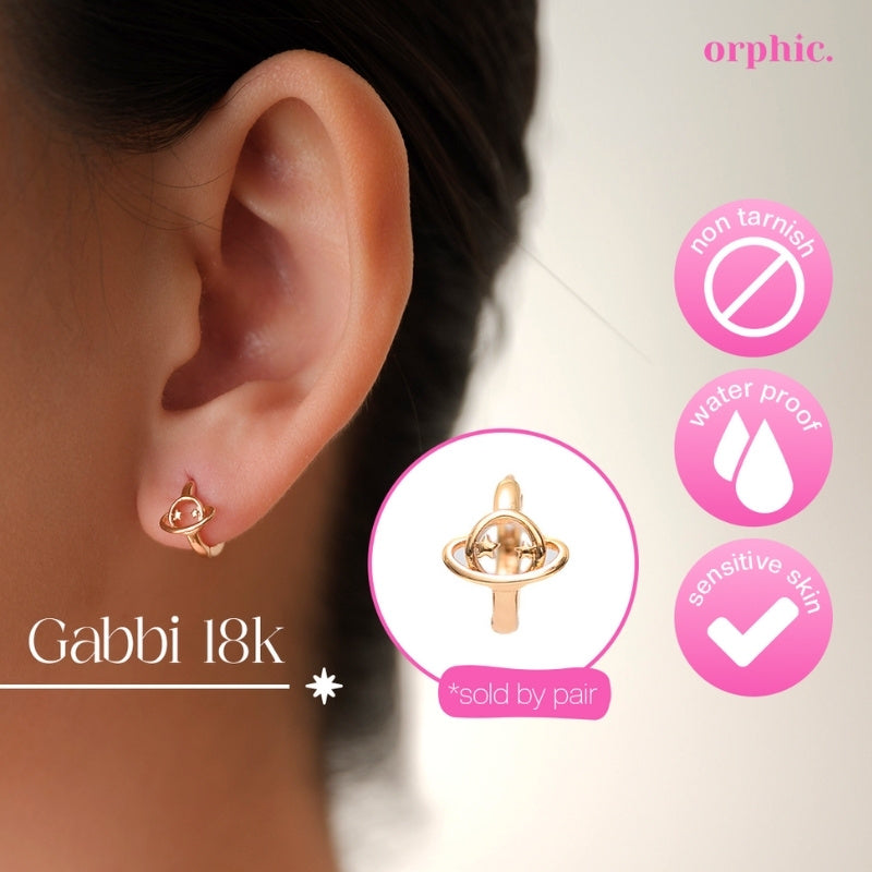 Honey Hoop and Studs 18k Gold Plated Earrings Set