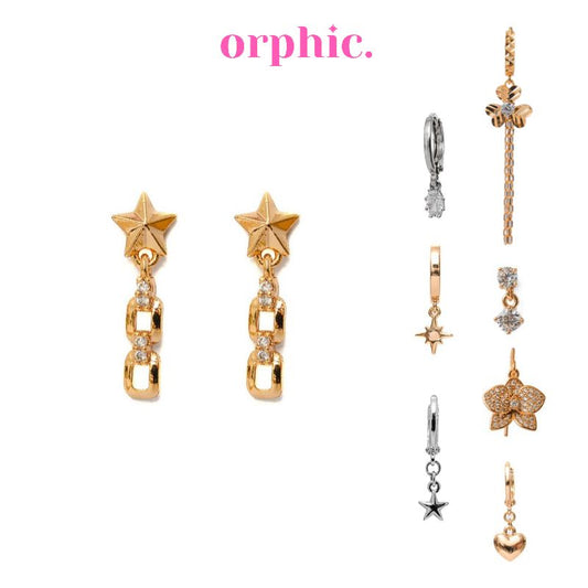 Dangling Earrings 18k Gold Plated and White Gold Plated