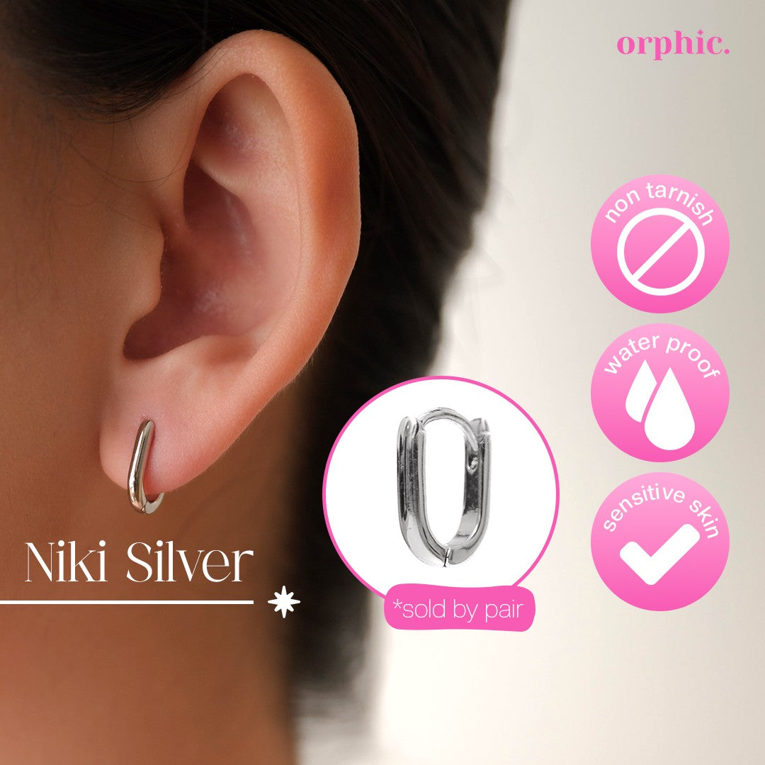 Archive Edit: Last Chance Non-Tarnish & Hypoallergenic Earrings Silver (White Gold Plated)