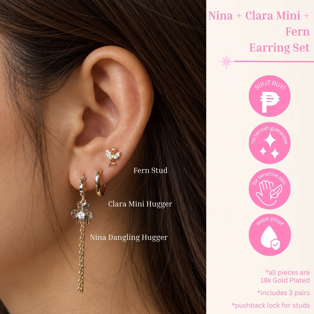 Earring Stack Set — Hypoallergenic & Non-Tarnish | 18K Gold Plated