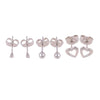 Via Silver Plated Earring Set