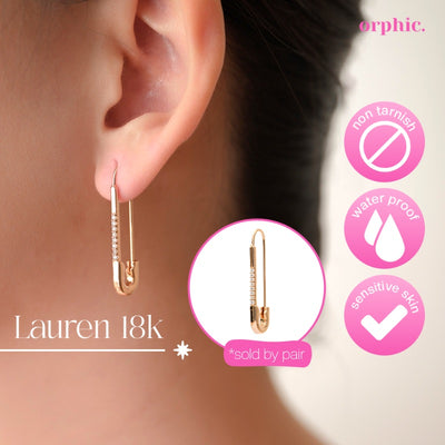[2/2] Hoop Earrings 18k Gold Plated - Lauren / 18k Gold
