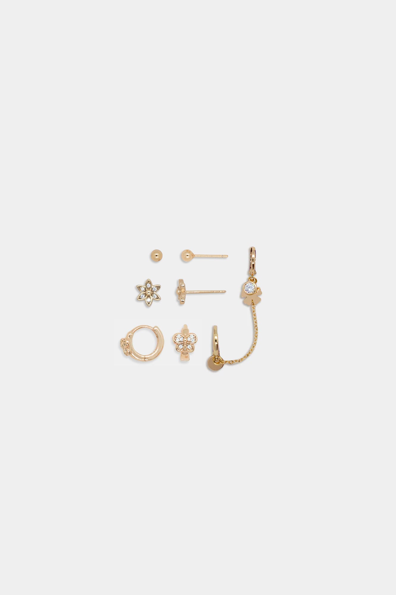Ellie 18k Gold Chain Earring Set