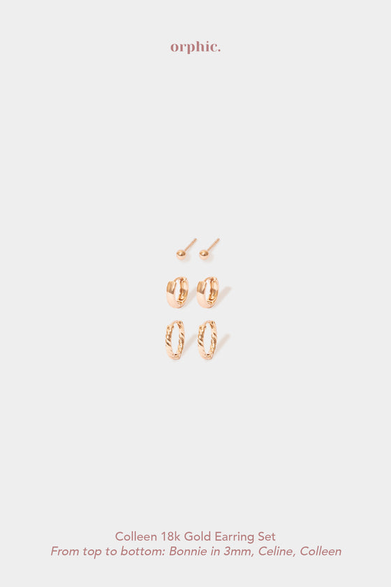 Colleen 18k Gold Plated Earring Set
