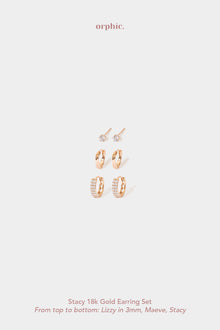  Stacy 18k Gold Plated Earring Set