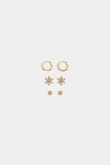  Fflur 18k Gold Silver Earring Set