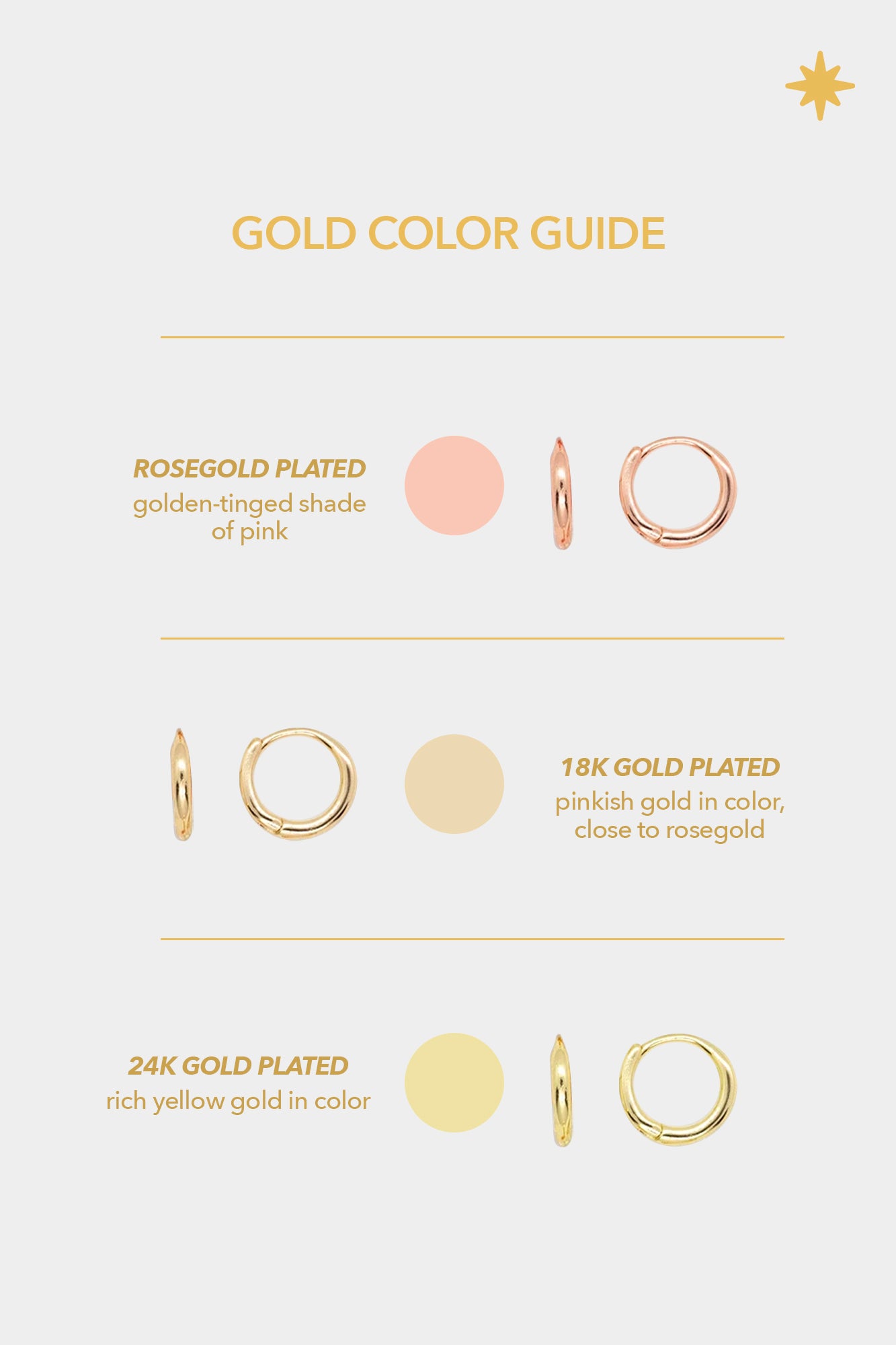 Basic Gold Earring (Flatback Ball)
