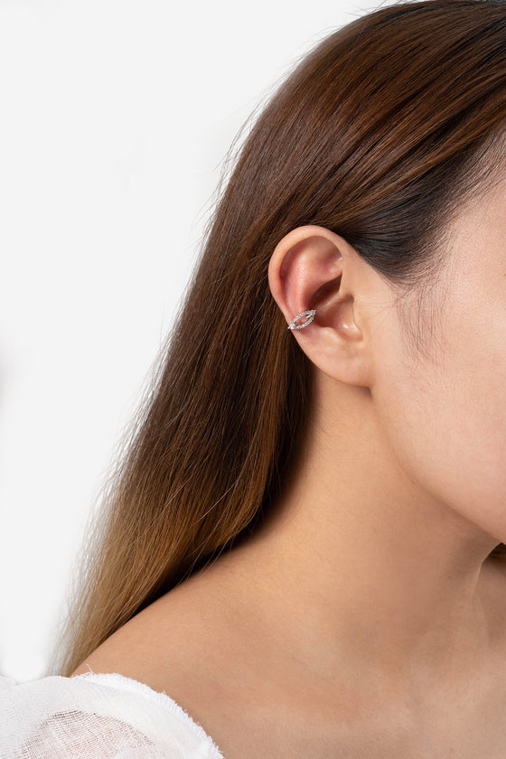 Rune Gold Silver Twist Hoop