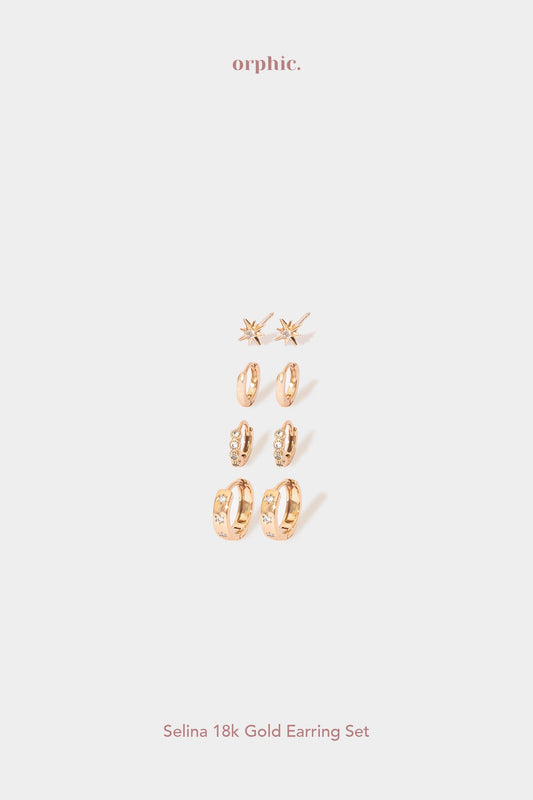 Selina 18k Gold Earring Set